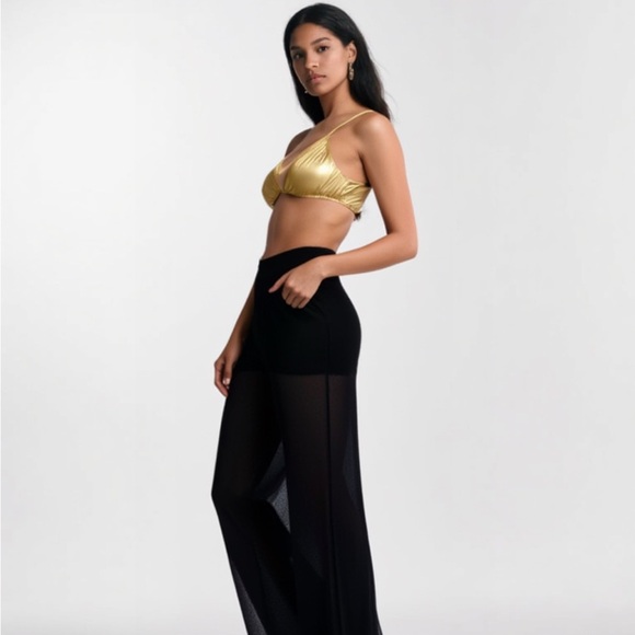 ZARA Mesh Knit Swim Wear Cover Up Pants, size Medium - Picture 8 of 11